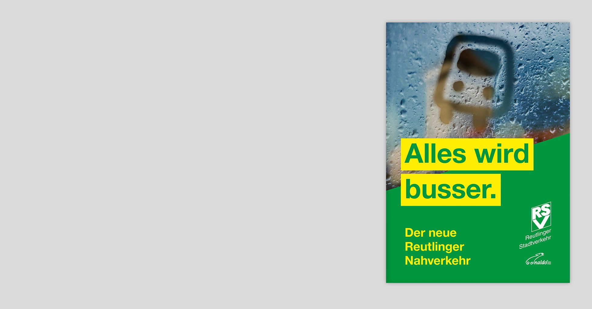 Vorderseite der Infobroschüre „Alles wird busser“ für den neuen Reutlinger Nahverkehr