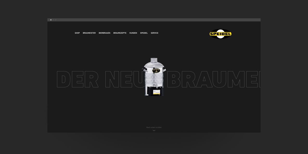 Produktseite für Speidels neuen Braumeister 2020