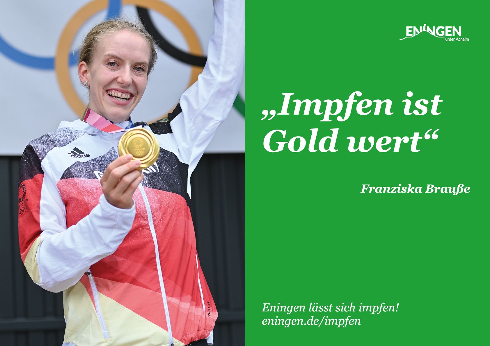 Imfpkamagne Eningen mit der Olympia Gold Gewinnerin Franziska Brause