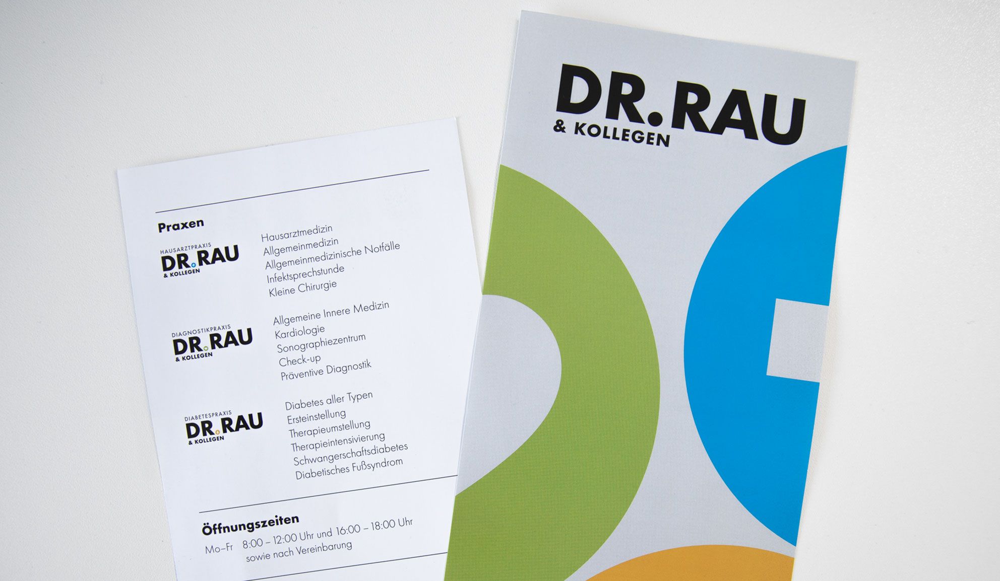 Flyer für die Praxis Dr. Rau &amp; Kollegen