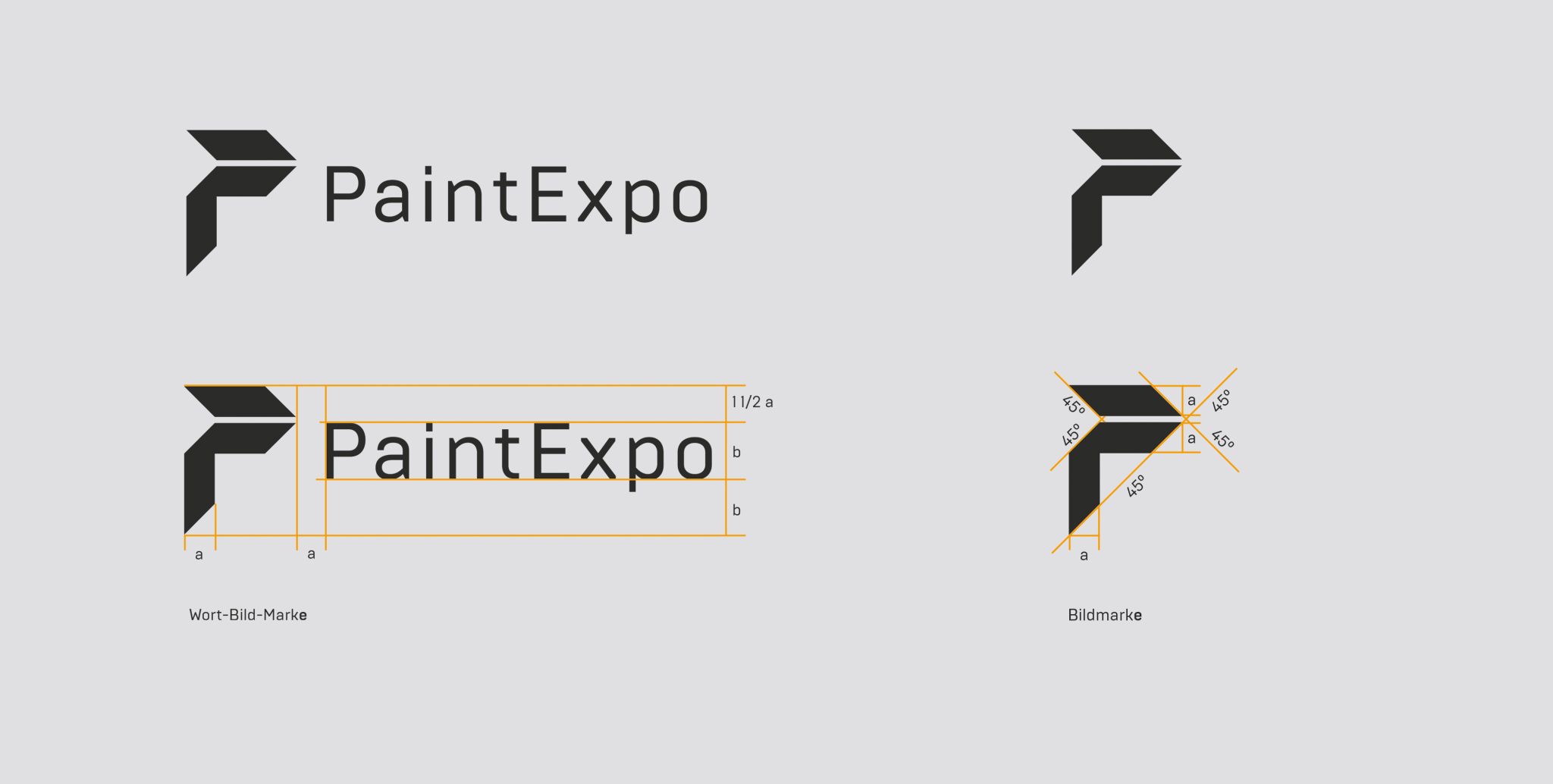 Aufbau vom Logo von PaintExpo